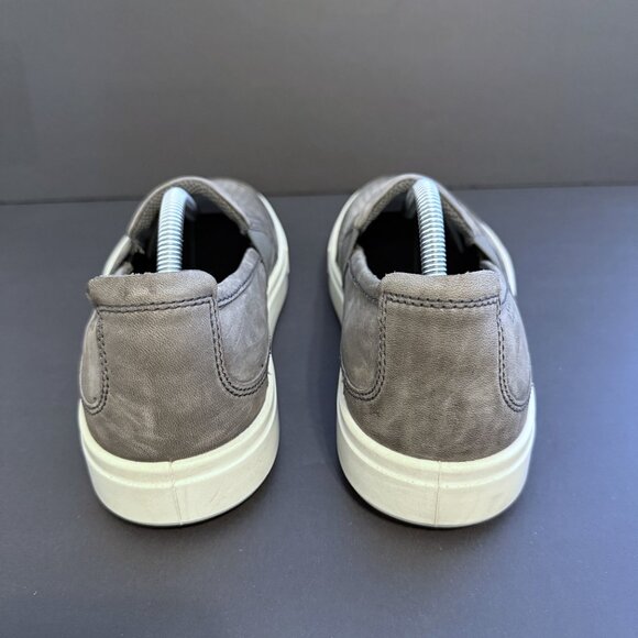 ECCO Soft 7 Men's Shoes 9 Gray NuBuck Leather Perforated design - Picture 4 of 12